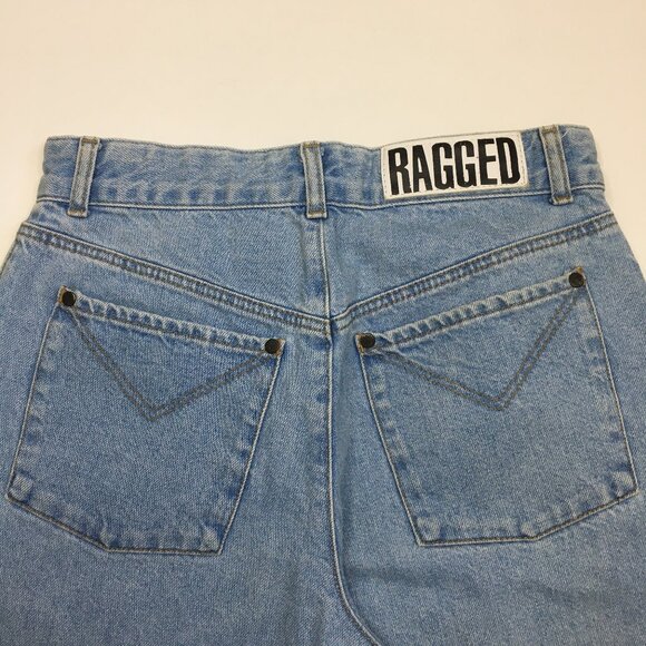 THE RAGGED PRIEST 5 Pocket Light Wash Black White Checks Ripped/Distressed Jeans - Picture 9 of 13